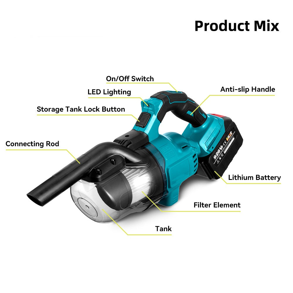 NewBeny 1000W Cordless Handheld Electric Vacuum Cleaner For Makita 18V Battery