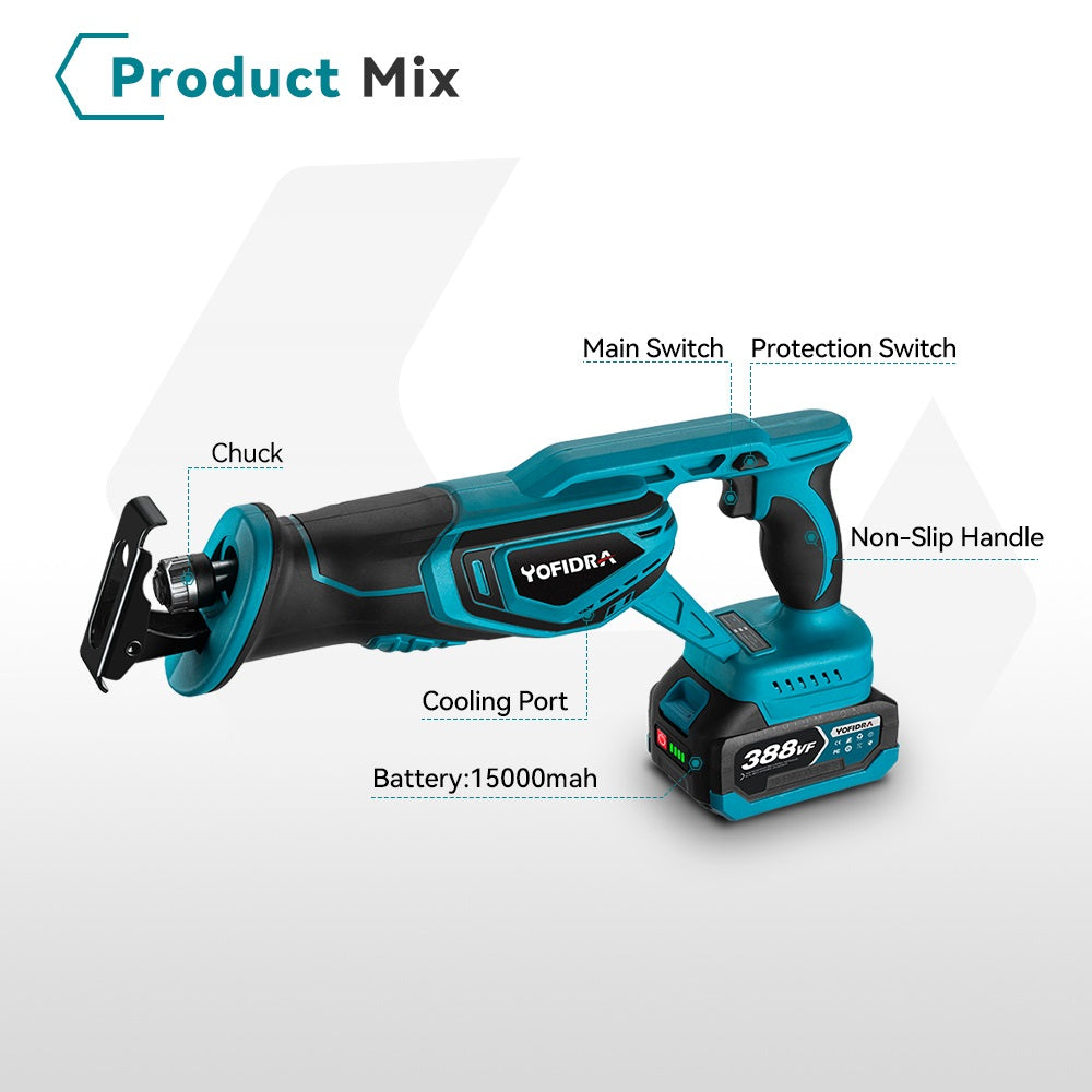 NewBeny 18V Brushless Cordless Reciprocating Saw Electric Saw For Makita 18V Battery