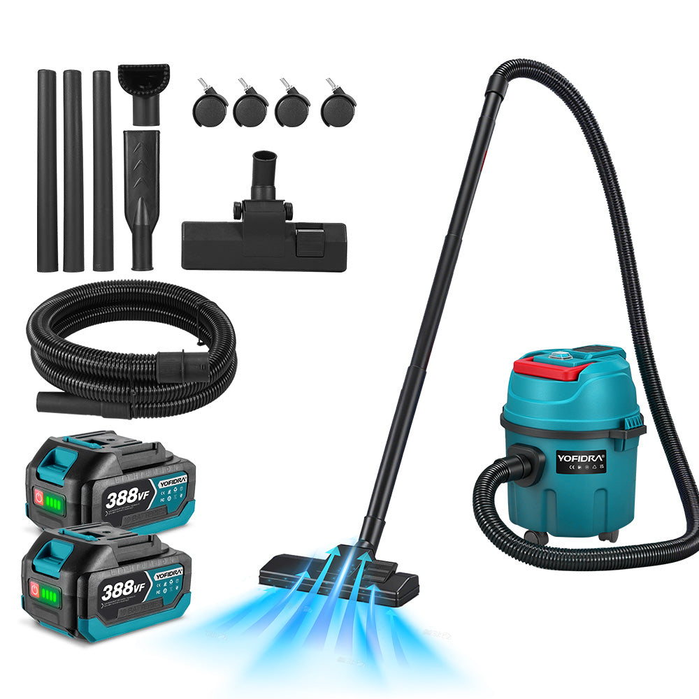 Aspirateur eau et poussière sans fil NewBeny 10L avec roulettes pivotantes