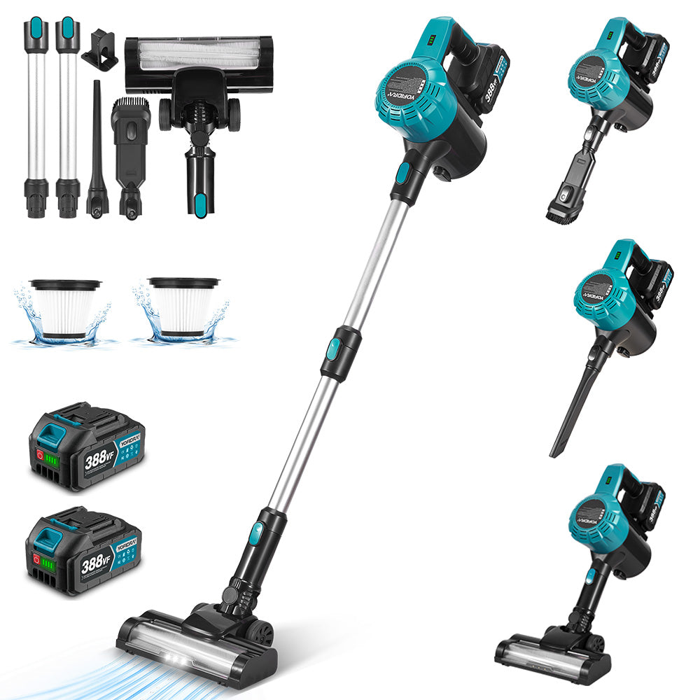 Aspirateur sans fil NewBeny 1600W avec brosse à LED [2 batteries et un chargeur inclus]