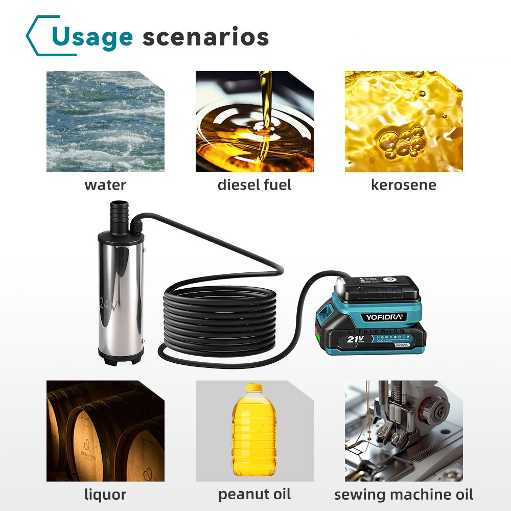 Pompe de transfert d'eau sans fil NewBeny avec 2 batteries et chargeur