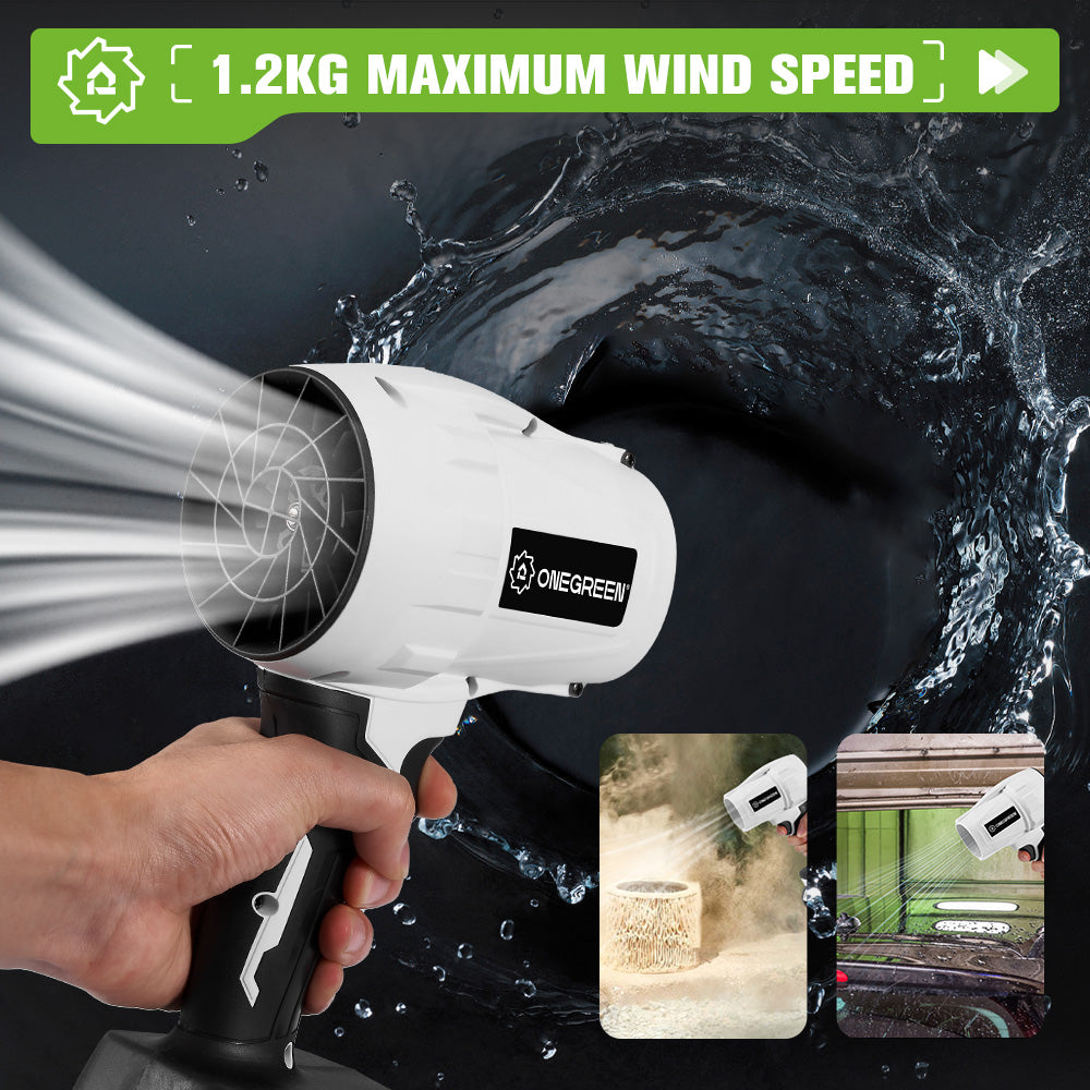 Onegreen 2000W Cordless Turbo Fan Brushless Leaf Blower [2