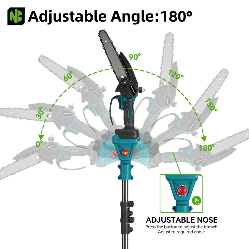 Garden pruner with adjustable angle feature on a white background