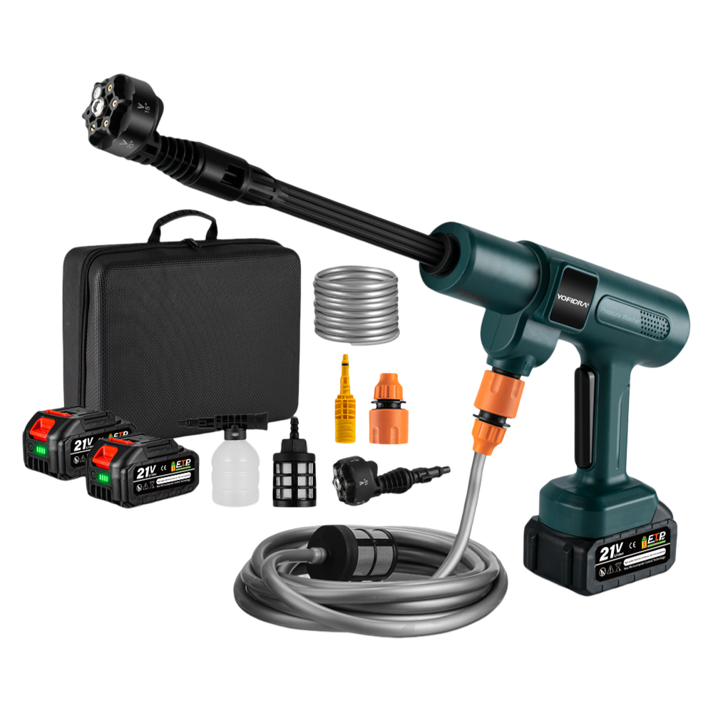 NewBeny Nettoyeur Haute Pression Sans Fil 3500W 200 Bar à Moteur Brushless [2 Batteries et Chargeur Inclus]